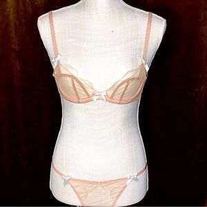 Chic Sheer agent provocateur Lingerie Set with Bows